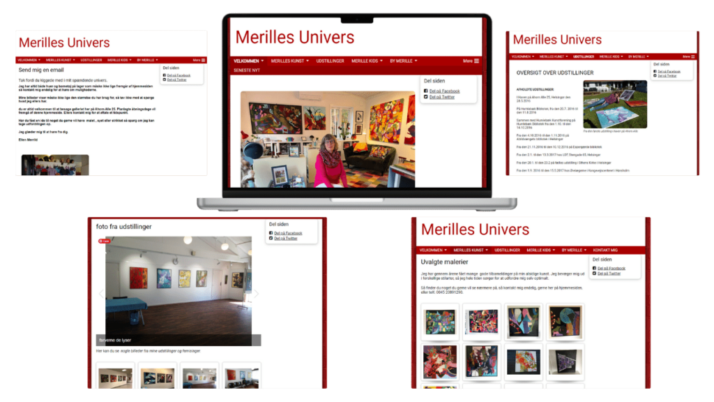 merille.dk før redesign